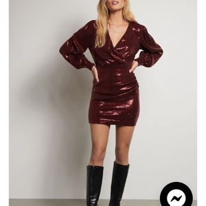 Dynamite sequins cross front PARTY dress